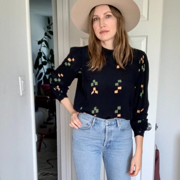 Rachel Pally Rayon Silvia Top in Ikat -Size Small - Picture 1 of 8